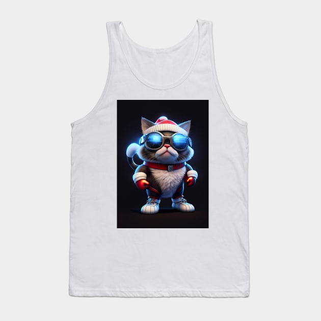 Cute Cosmic Cat Tank Top by AlNoah